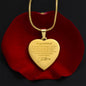 Engraved Heart Necklace - Girlfriend Christmas Snowflakes