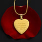 Engraved Heart Necklace - I Love You More