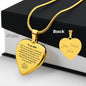 Engraved Heart Necklace - Everyday is a Celebration Xmas for Wife