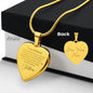 Engraved Heart Necklace - Girlfriend Christmas Snowflakes