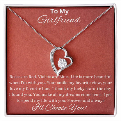 Forever Love Necklace - Roses are Red Girlfriend