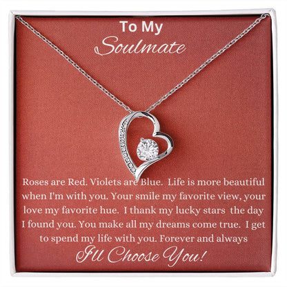 Forever Love Necklace - Roses are Red Soulmate