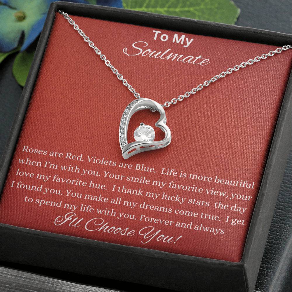 Forever Love Necklace - Roses are Red Soulmate