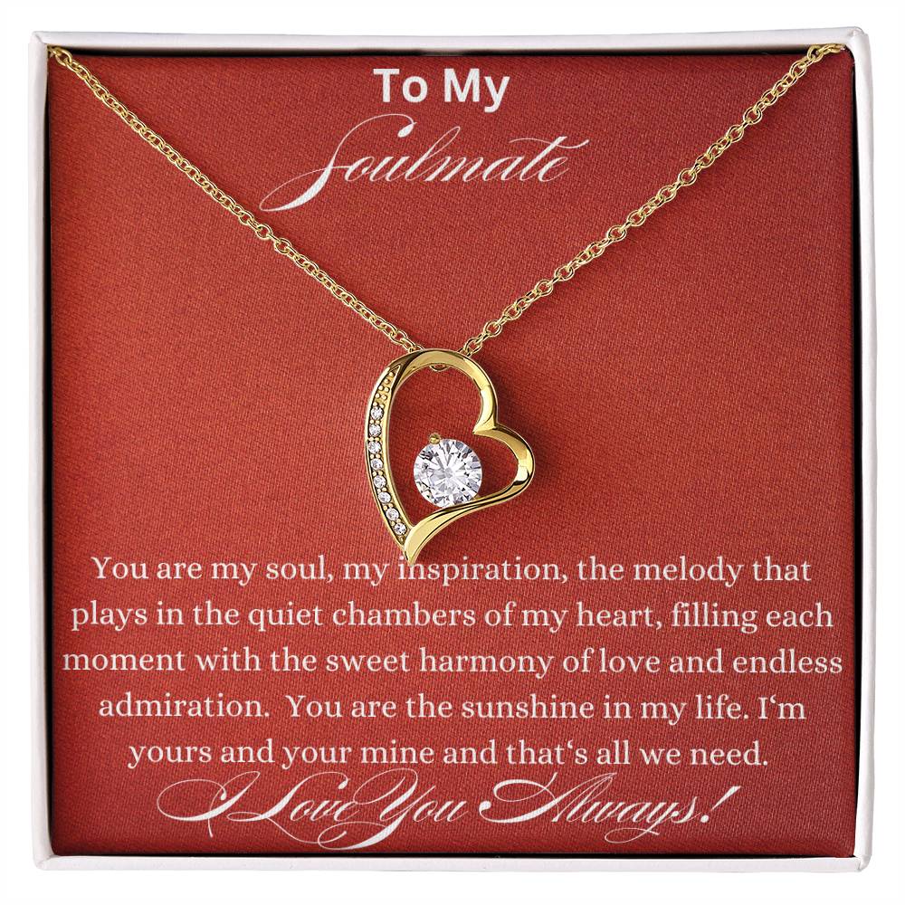 Forever Love Necklace - You Are My Soul Soulmate