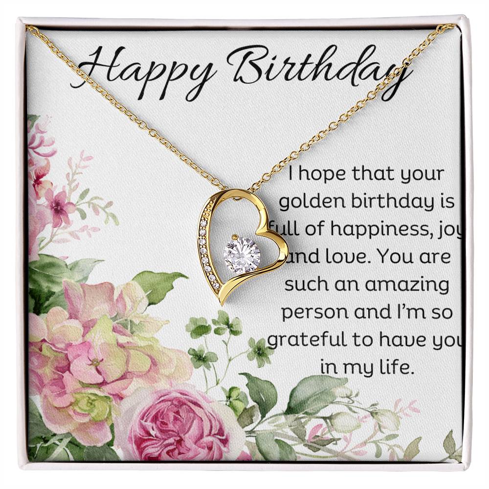 Forever Love Necklace - Golden Birthday