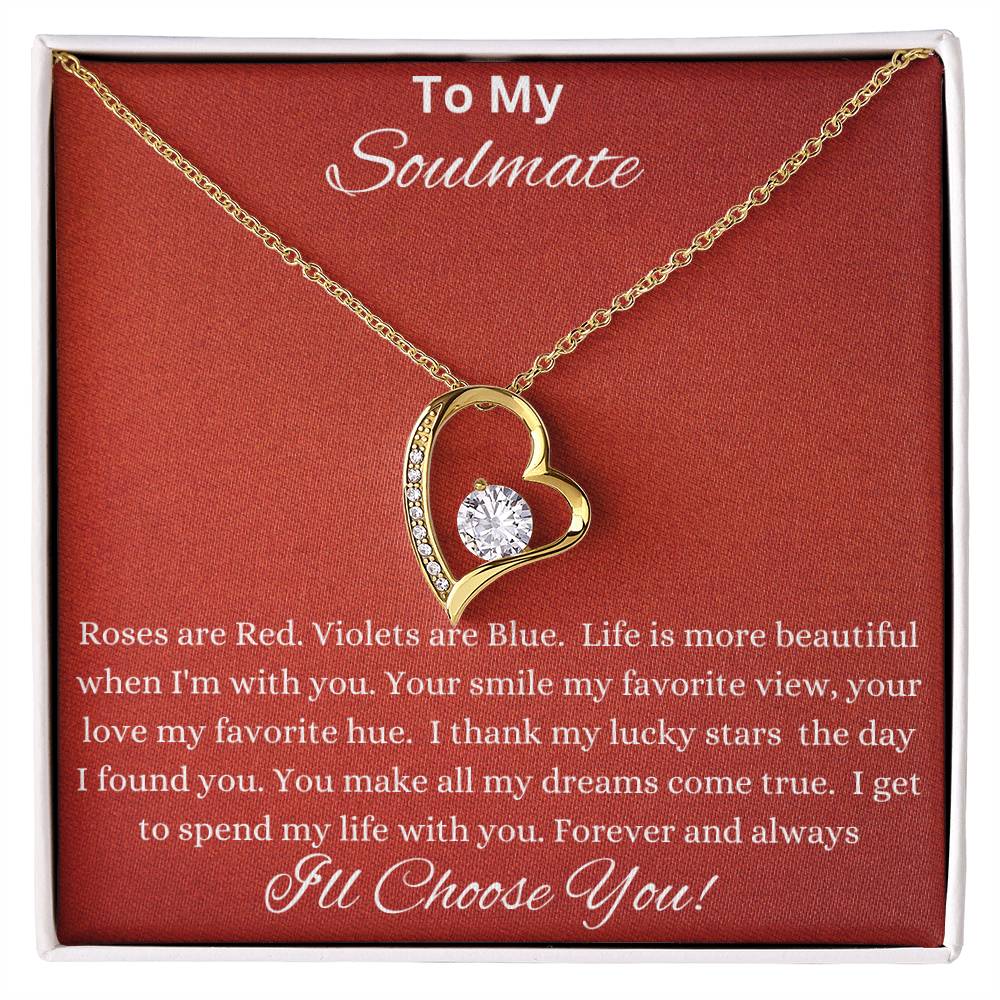 Forever Love Necklace - Roses are Red Soulmate