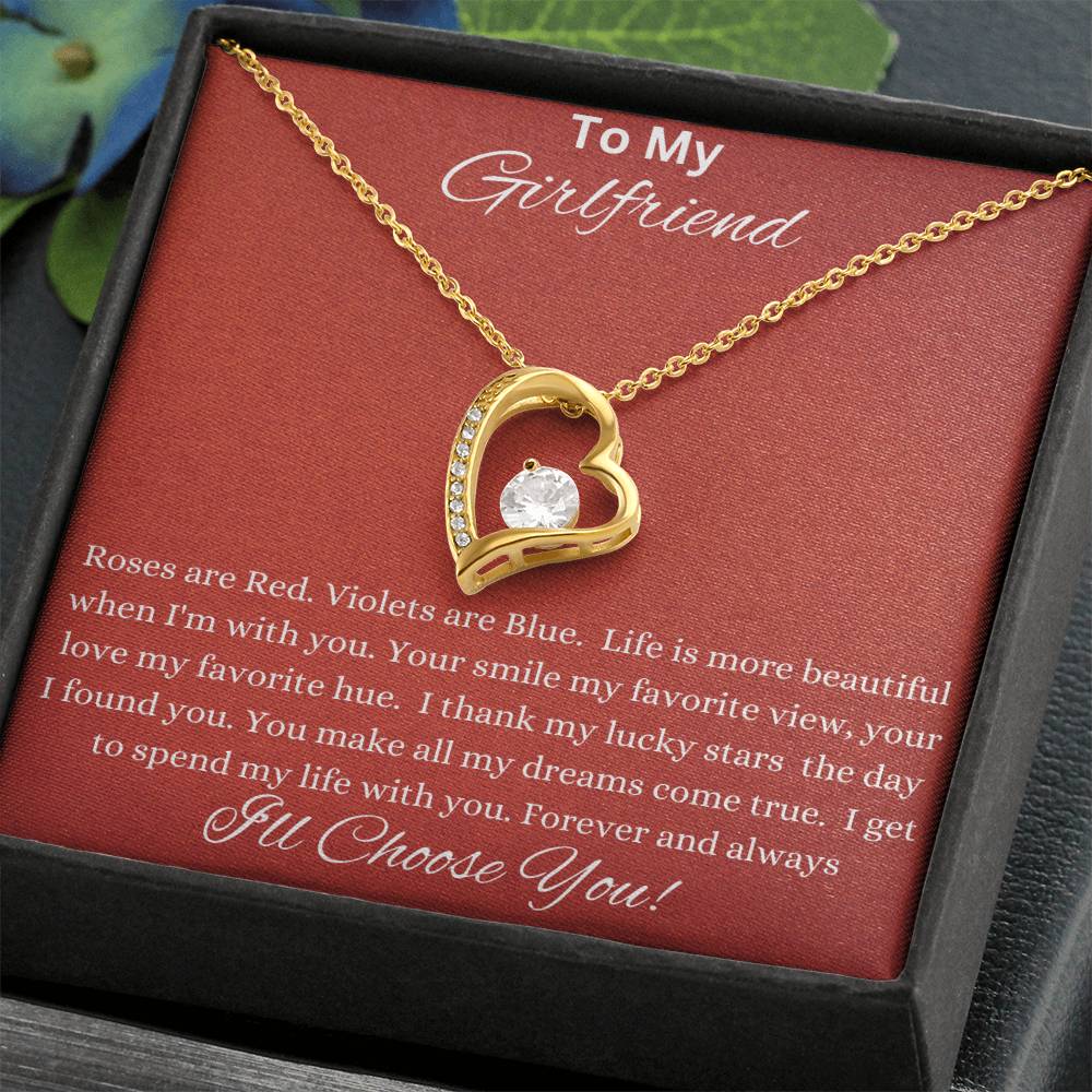 Forever Love Necklace - Roses are Red Girlfriend